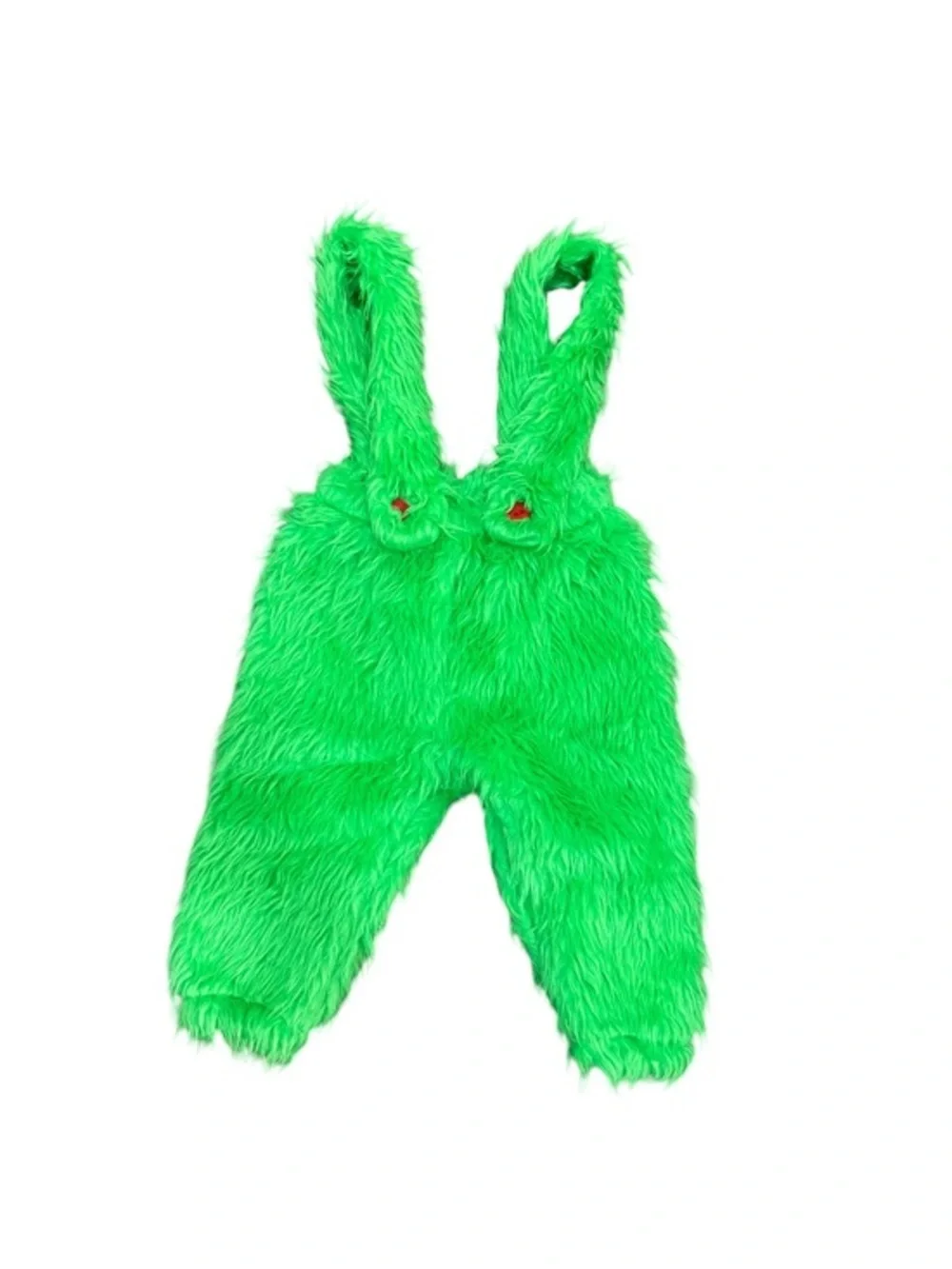 The Baby Who Stole Christmas Furry Grinch Suspender romper outfit size 12-18M